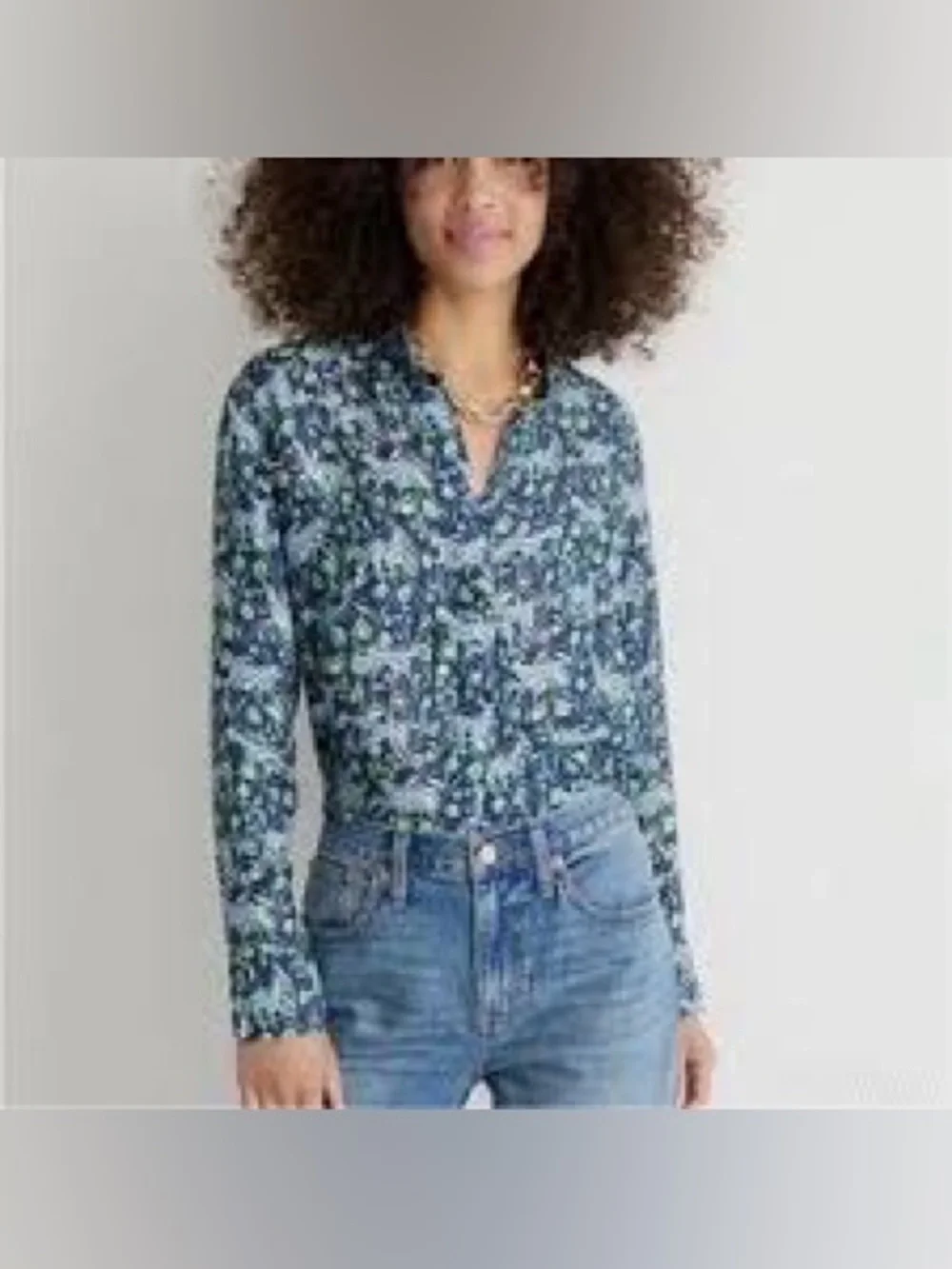 J. Crew Classic-fit shirt in fauna floral, Size 4, Like New!
